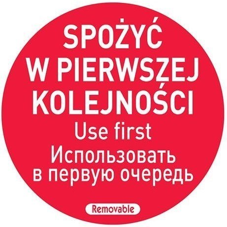 500x Naklejki SPOŻYĆ W PIERWSZEJ KOLEJNOŚCI | Hendi