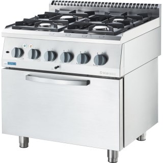 Kuchnia Gastronomiczna Gazowa Eco Z Piekarnikiem 4-Pal 14+6.5 kW Gaz Ziemny Stalgast 9713710