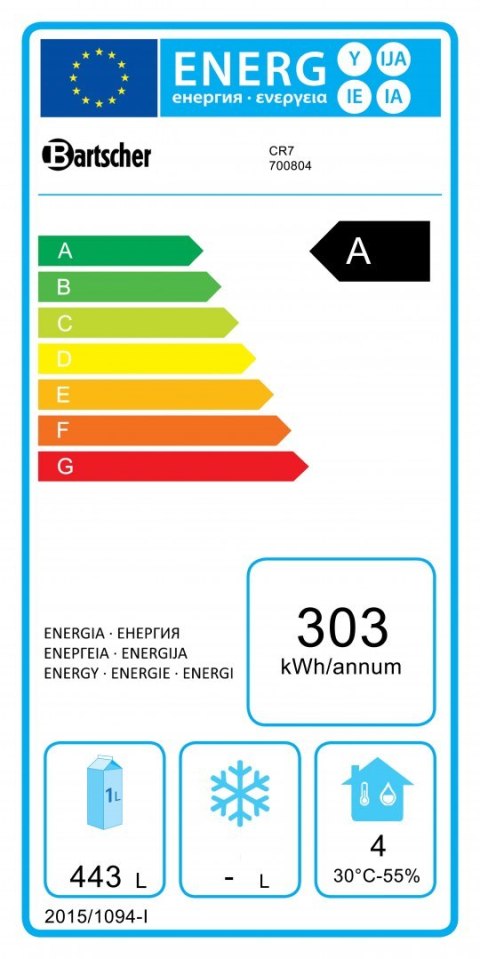 Lodówka Gastronomiczna 700l Gn 2/1 Bartscher