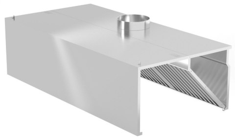 Okap Gastronomiczny Nierdzewny 300x90 Przyścienny Skrzyniowy | INOXO-710_300x90