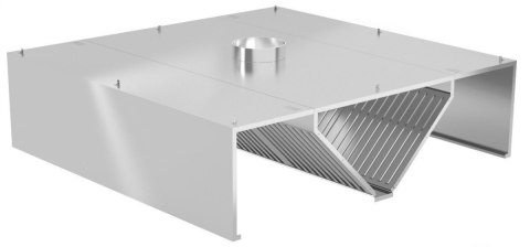 Okap Gastronomiczny Nierdzewny 310x160 Centralny Skrzyniowy | INOXO-720_310x160