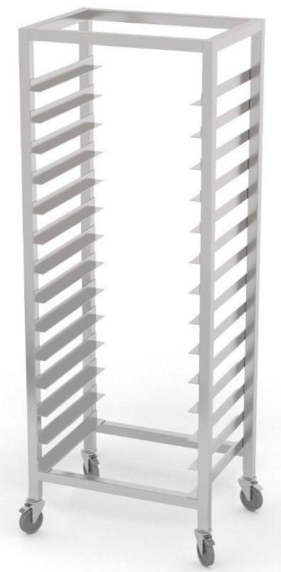 Regał Gastronomiczny Nierdzewny Na Blachy 22x600x400 mm Jezdny Inoxo 360622-K
