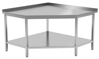 Stół Nierdzewny Gastronomiczny Narożny z Półką 90x60x90x60 Inoxo 1050909