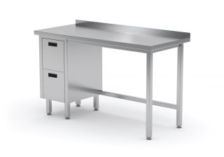 Stół Nierdzewny Gastronomiczny z 2 Szufladami 130x60 Inoxo 123136