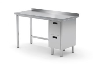 Stół Nierdzewny Gastronomiczny z 2 Szufladami 80x60 Inoxo 123086