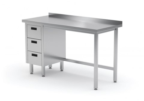 Stół Nierdzewny Gastronomiczny z 3 Szufladami 160x70 Inoxo 123167-3