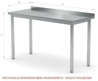 Stół Nierdzewny Gastronomiczny z Otworem Na Odpadki 180x60 Inoxo 235186