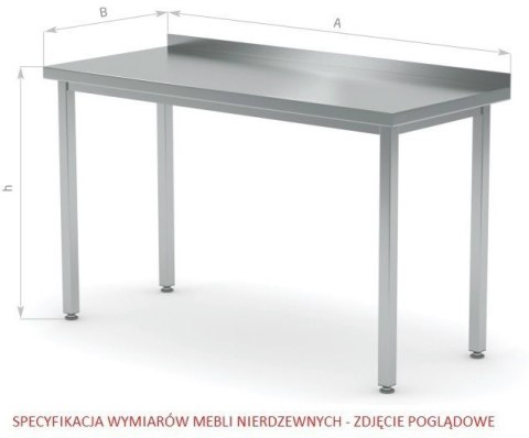 Stół Nierdzewny Gastronomiczny z Półką 100x60 Inoxo 103106