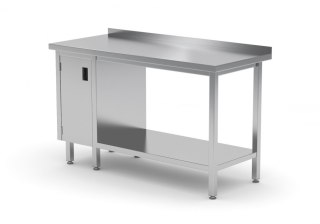 Stół Nierdzewny Gastronomiczny z Półką I Szafką 120x60 Inoxo 126126