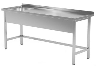 Stół Nierdzewny Gastronomiczny Zlew 140x70 Inoxo 210147