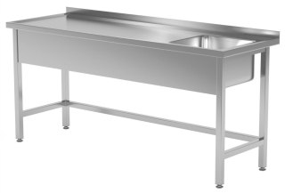Stół Nierdzewny Gastronomiczny Zlew 140x70 Inoxo 210147