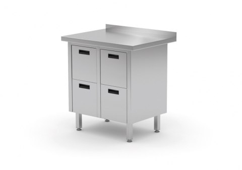 Szafka Nierdzewna z 4 Szufladami 83x70 Inoxo 121087-4