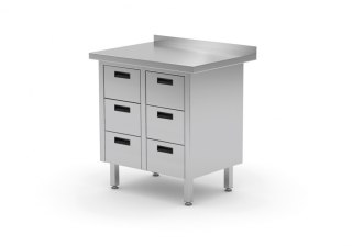 Szafka Nierdzewna z 6 Szufladami 83x70 Inoxo 121087-6
