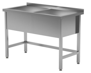Zlew Gastronomiczny Dwukomorowy Basen Stal Nierdzewna 130x70 gł. 30 Inoxo