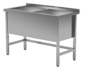 Zlew Gastronomiczny Dwukomorowy Basen Stal Nierdzewna 160x70 gł. 40 Inoxo