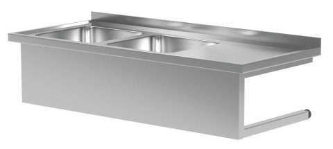 Zlew Nierdzewny Gastronomiczny Wiszący 2-Kom 120x70 gł. 30 Inoxo 221127-Wi