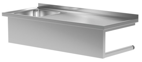 Zlew Nierdzewny Gastronomiczny Wiszący z Blatem 120x70 gł. 30 Inoxo 211127-Wi