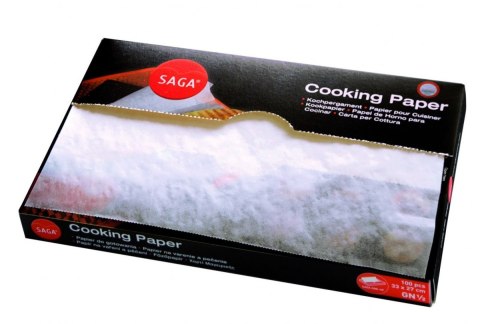 100x Papier Saga Pergaminowy do Gotowania GN 1/2 (330x270 mm) Atest