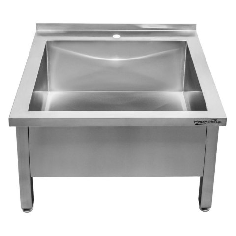 Basen Zlew Gastronomiczny Spawany Jednokomorowy Niski 700x600x500mm