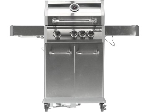 Grill Gazowy Itami 3+1 Stal Nierdzewna 11,5kW z Szybą | YATO YG-20015