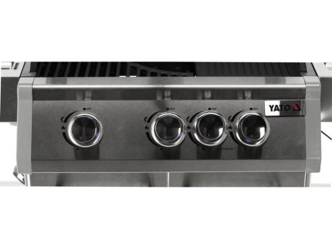 Grill Gazowy Itami 3+1 Stal Nierdzewna 11,5kW z Szybą | YATO YG-20015