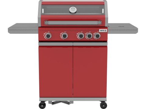 Grill Gazowy Itami 4+1 14,5kW Czerwony | YATO YG-20034