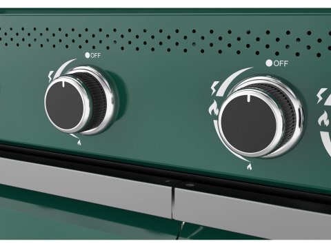 Grill Gazowy Itami 4+1 14,5kW z Szybą Zielony | YATO YG-20035