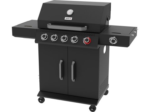 Grill Gazowy Yao 5+1 19kW Czarny | YATO YG-20031