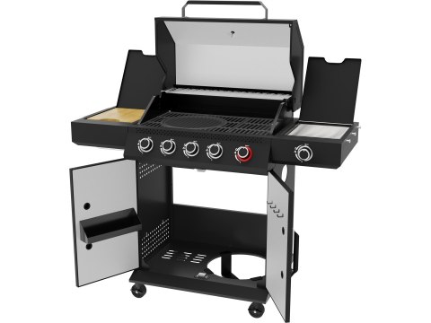 Grill Gazowy Yao 5+1 19kW Czarny | YATO YG-20031