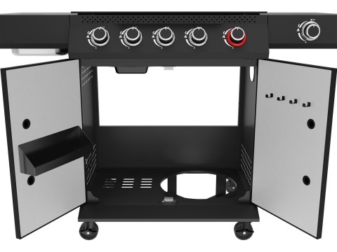 Grill Gazowy Yao 5+1 19kW Czarny | YATO YG-20031