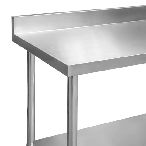 Stół Gastronomiczny ze Stali Nierdzewnej Przyścienny Z Półką Standard 160x70x85 cm