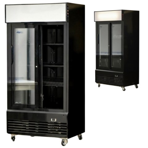 Szafa Chłodnicza Lodówka Przeszklona Czarna 1000l Model | SZRON LG 1000S BLACK