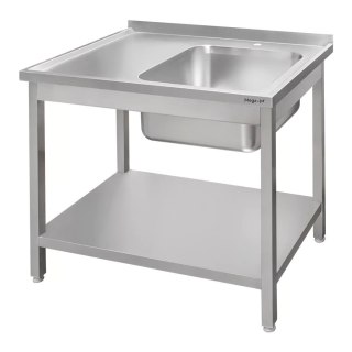 Zlew Gastronomiczny Z Komorą Po Prawej Stronie I Półką 1000x600x850mm MTP005306