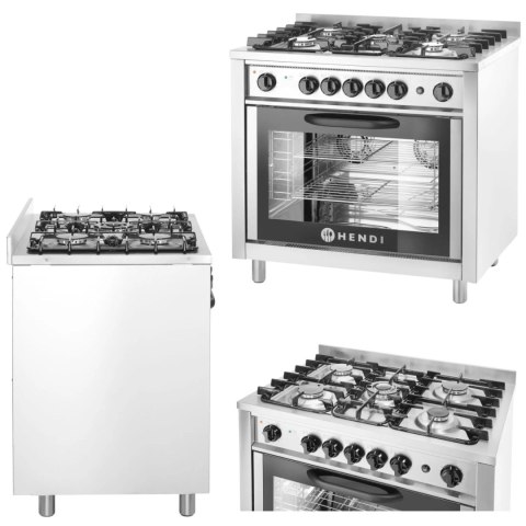 Kuchnia Gazowa Gastronomiczna z Piekarnikiem Elektrycznym Hendi 225707
