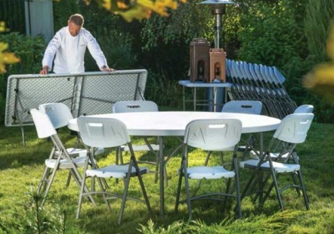 Stół Okrągły Rozkładany Ø180 cm | HENDI 810941