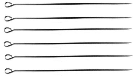 Szaszłyki Szpilki Stalowe 250 mm Zestaw 6 Szt. | HENDI 170120