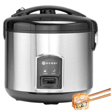 Urządzenie do Gotowania Ryżu i Kaszy z Funkcją Gotowania Na Parze 1,8 L | HENDI 240410