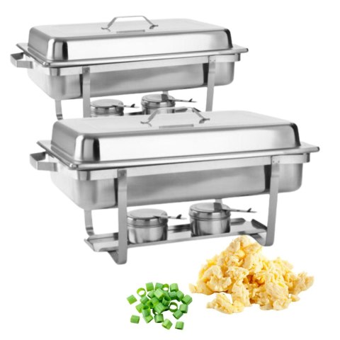 Zestaw 2 Podgrzewaczy Na Pastę GN 1/1 do Gastronomii i Hotelu | HENDI 472613