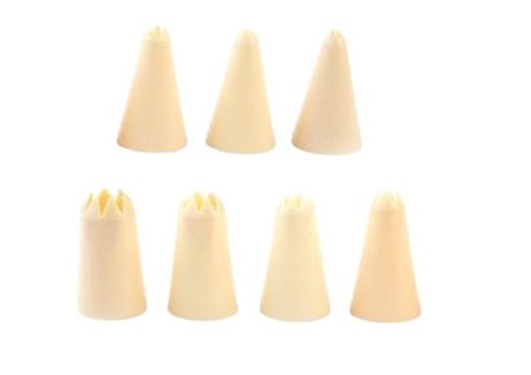 Zestaw Karbowanych Końcówek Cukierniczych 7 szt. | HENDI 551110