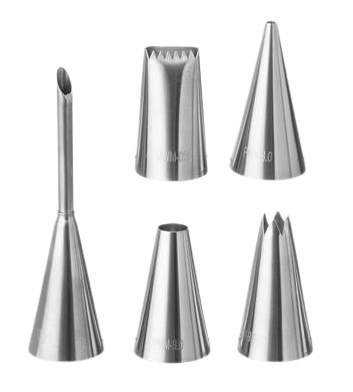 Zestaw Końcówek Cukierniczych 5 Sztuk | HENDI 551592