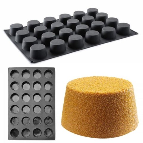 Forma Silikonowa 24x Ø7cm Muffin 570x375x40 | HENDI 677223