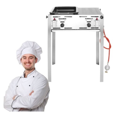 Grill Gazowy Grill-Master Maxi 50/50 11kW 850x675x600 | HENDI 154540