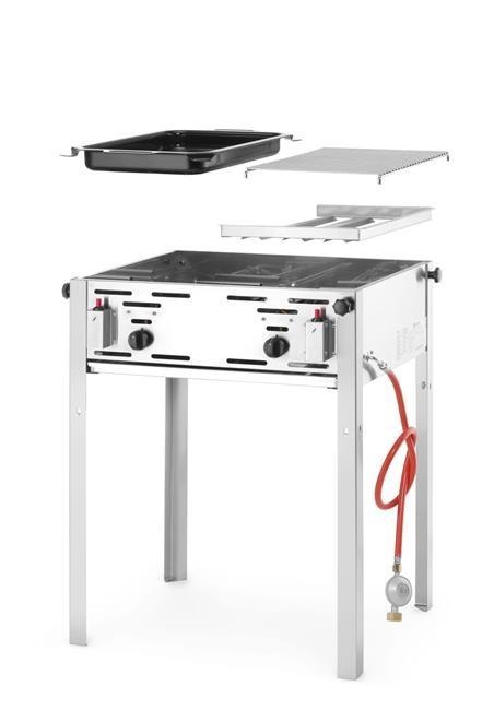 Grill Gazowy Grill-Master Maxi 50/50 11kW 850x675x600 | HENDI 154540