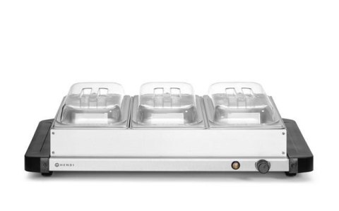 Podgrzewacz Elektryczny z 3 Pojemnikami 400W 657x381x161 Nierdzewny | HENDI 201749