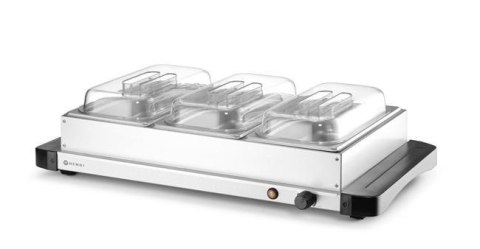 Podgrzewacz Elektryczny z 3 Pojemnikami 400W 657x381x161 Nierdzewny | HENDI 201749