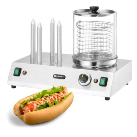 Podgrzewacz do Parówek i Bułek do Hot-Dogów 550W 500x310x395 | HENDI 265031