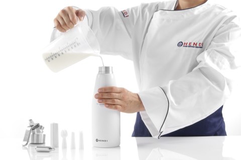 Syfon do Bitej Śmietany Dekorator 0,95l Biały z Końcówkami | HENDI 588376