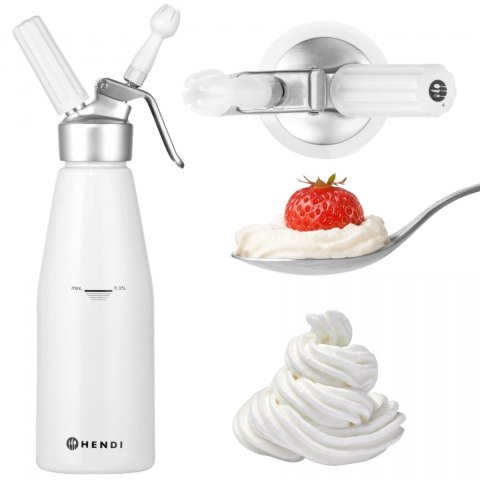 Syfon do Bitej Śmietany Dekorator 0,95l Biały z Końcówkami | HENDI 588376