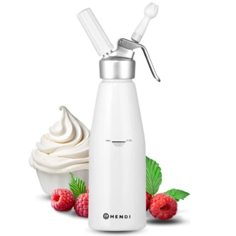 Syfon do Bitej Śmietany Dekorator 0,95l Biały z Końcówkami | HENDI 588376