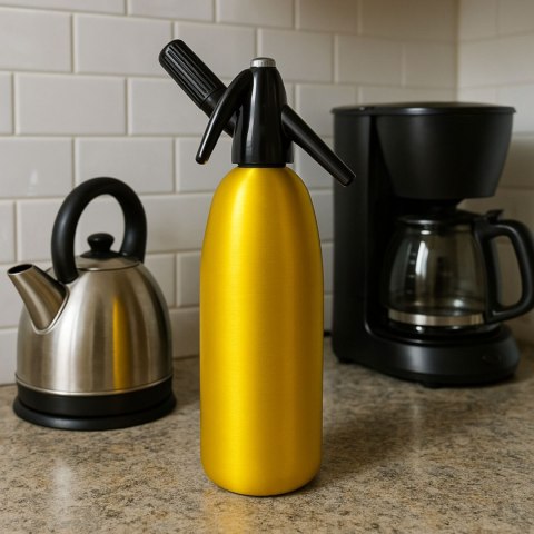 Syfon do Wody Sodowej Saturator 1l Złoty + Naboje Co2 50 Sztuk w Zestawie | ART QUICK SODA GP-SA-1L-20_v5